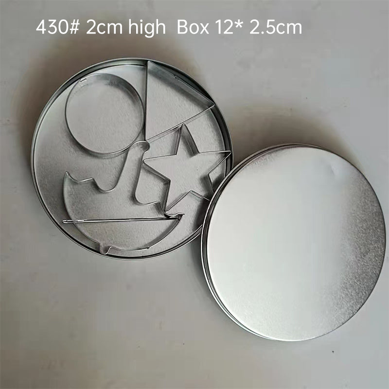 Sugar Candy Tools: Stainless Cutters, Choco Molds, Umbrella Cutter, 6 - pce Biscuit Kit for Fam &amp; Party
