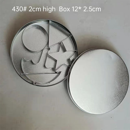 Sugar Candy Tools: Stainless Cutters, Choco Molds, Umbrella Cutter, 6 - pce Biscuit Kit for Fam &amp; Party