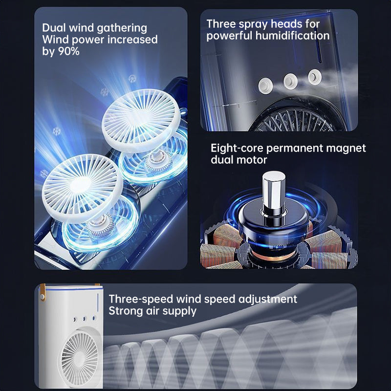 Spray Mist Desktop Fan LED