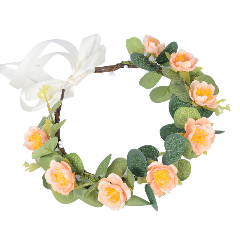Flower garland fabric simulation flower hair accessory celebrity children&