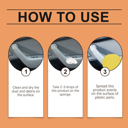 Car Black Plastic Polishing Paste, Car Beauty Maintenance Black Bright Plastic Refurbishing Care Agent