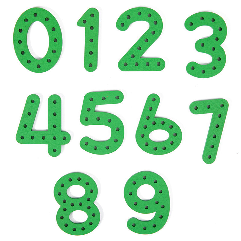 Number letter bead string children&