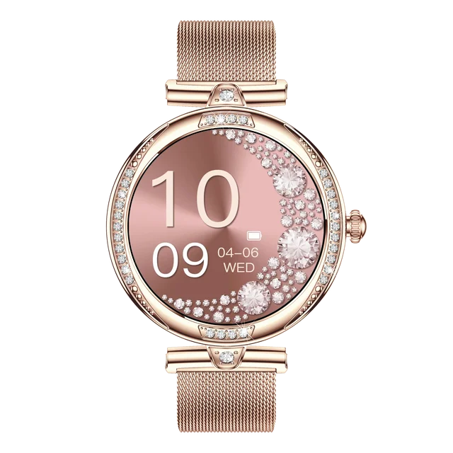 NX17 Pro Smart Watch Fashion Dimanond Ladies Wristwatch Amoled Bluetooth Calling Health Monitoring Women Fitness Smartwatch