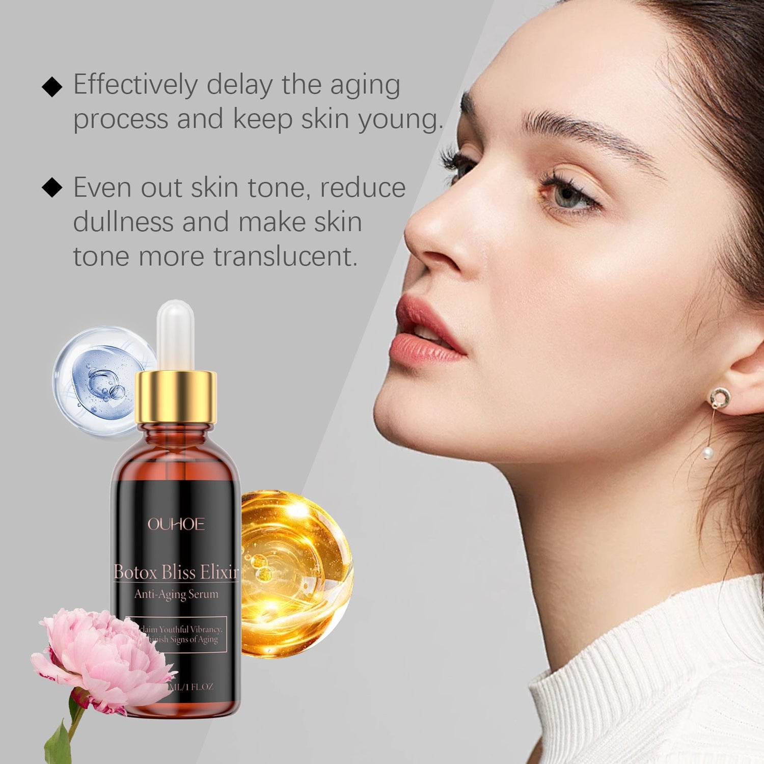 Hydrating Essence Facial Essence Hydrates, Hydrates And Improves Skin, Lightening Fine Lines And Smoothing Skin