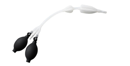Enema Bulb Silicone Enema Douche Bulb Dual Side Openings Elastic Inflatable Double Bulb Flushing System for Health Care