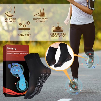Ionic Body Shaping Stretch Socks, Outdoor Sports Comfortable Breathable Non-slip Foot Care Elastic Socks