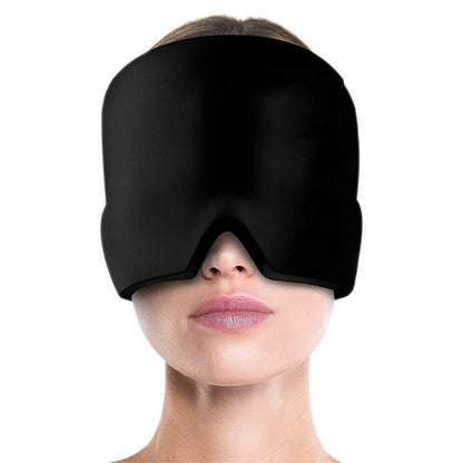 Cold compress head cover eye mask for headache relief, comfortable ice bag, ice pack, ice cap, physical therapy, soothing, retractable gel head mask