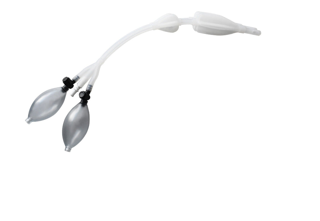Enema Bulb Silicone Enema Douche Bulb Dual Side Openings Elastic Inflatable Double Bulb Flushing System for Health Care