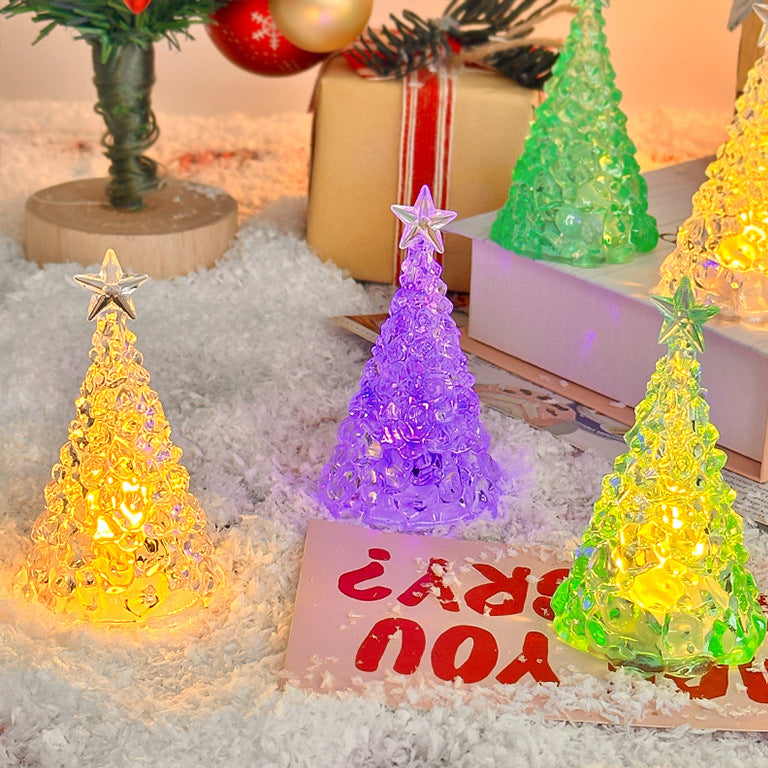 Christmas Star Tree Night Light LED Room Decoration Iceberg Atmosphere Light Children&
