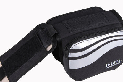 B-SOUL Bicycle Mountain Bike Upper Tube Bag Saddle Bag Road Car Front Bag Increase Touch Screen Mobile Phone Bag 5.7 Inches