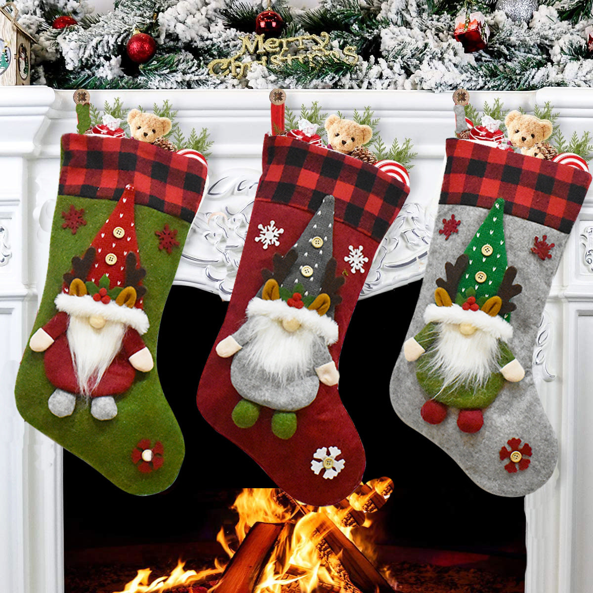 Christmas Decoration Gift Faceless Doll Christmas Socks Pendant Santa Claus Children&