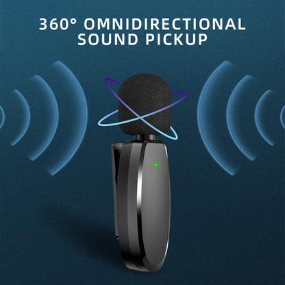 Lavalier Wireless Microphone Outdoor Live Broadcast Internet Celebrity Carry 2.4G Radio Noise Reduction Small Microphone
