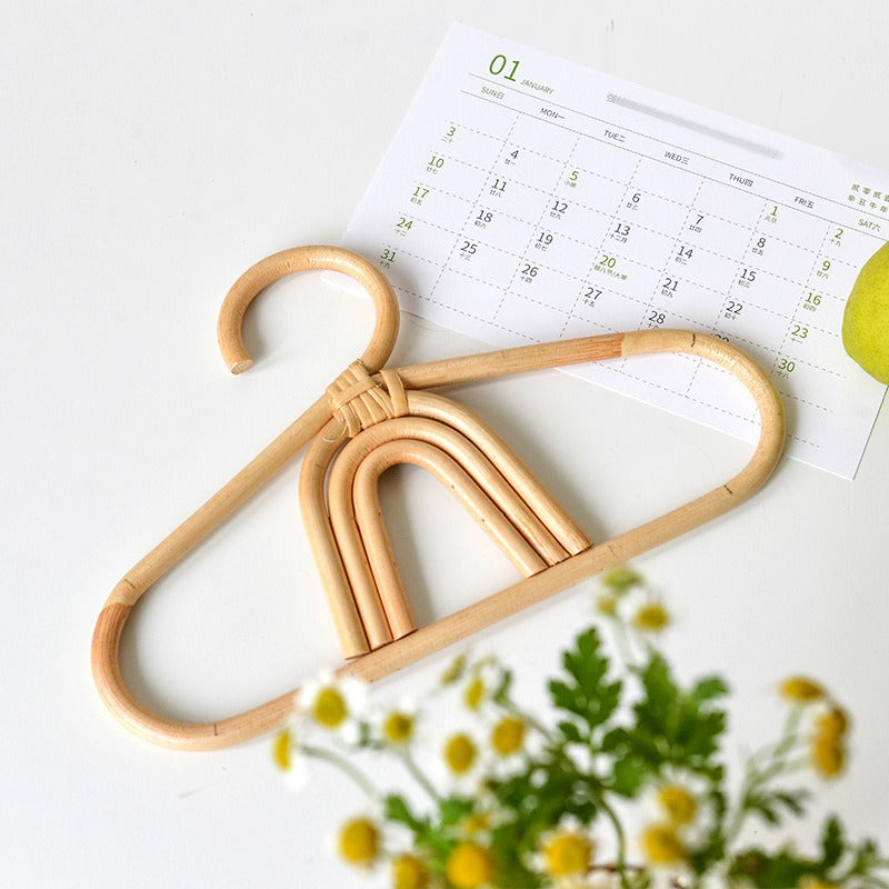 1pcs Handmade Vine Clothes Hanger Indonesian Vine Weaving Moon Sun Rainbow Style Children&