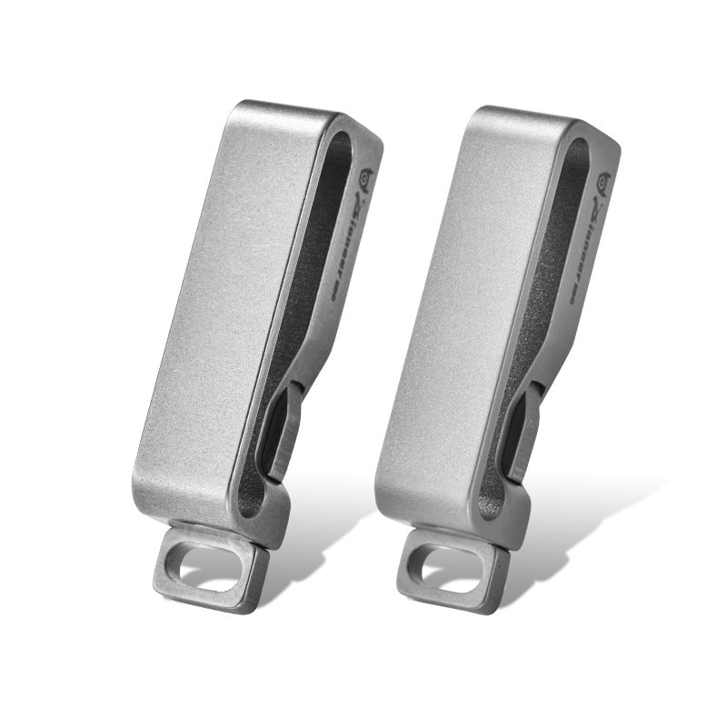 Titanium Waist Belt Buckle &amp; Keychain. Portable EDC Outdoor Tool