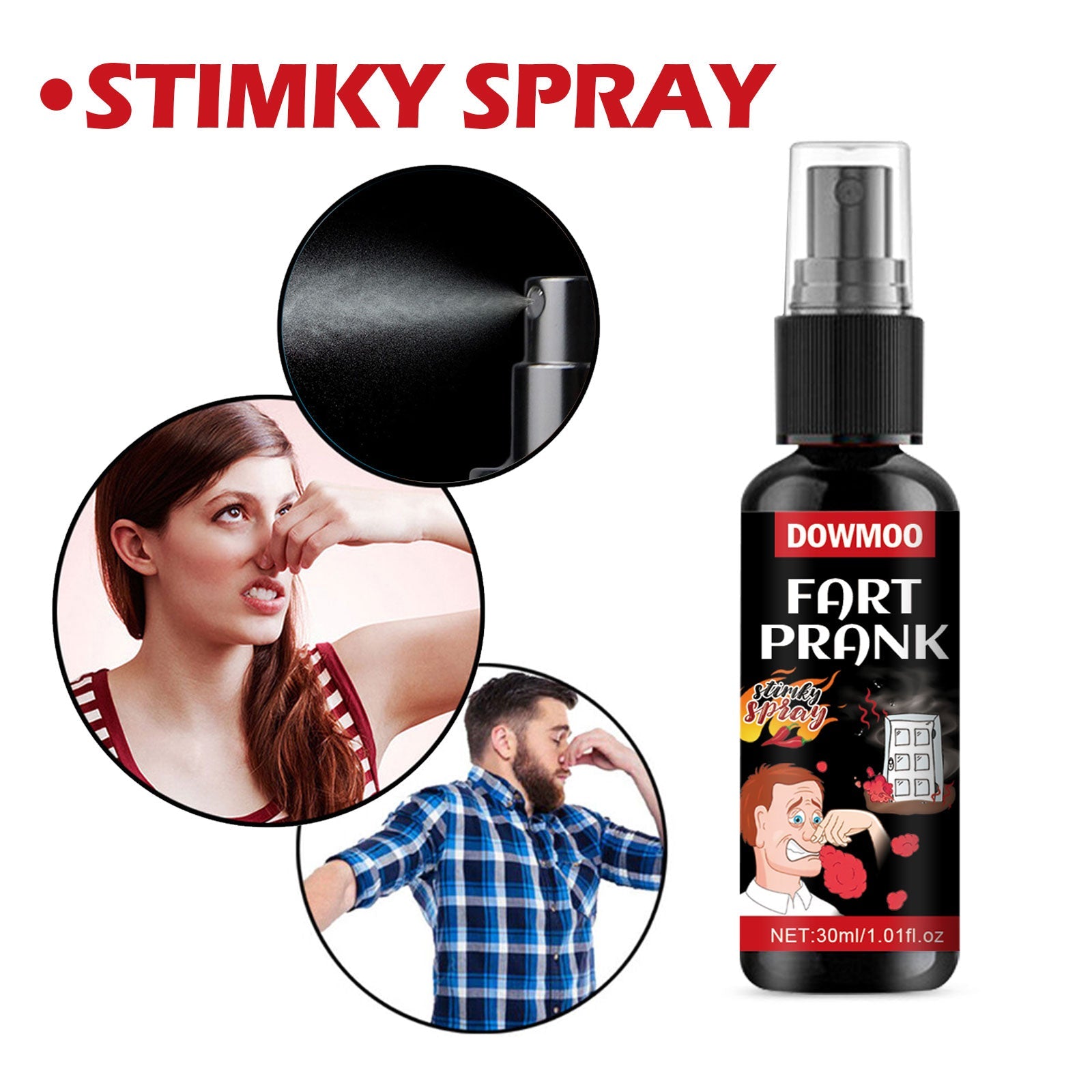 Fart Pepper Spray, Liquid Odor Pranks Portable Spray For April Fool&