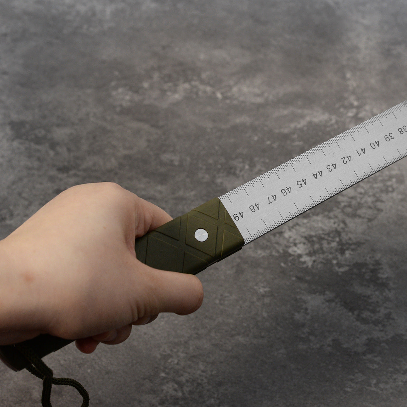 20 - Inch Dual - Scale Stainless Steel Ruler, thickened quenched steel, with random lanyard, great for drawing &amp; measuring.
