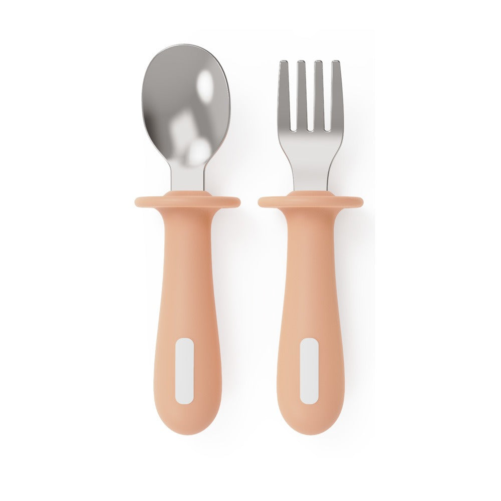 Adjustable color PPSU silicone fork and spoon set, children&