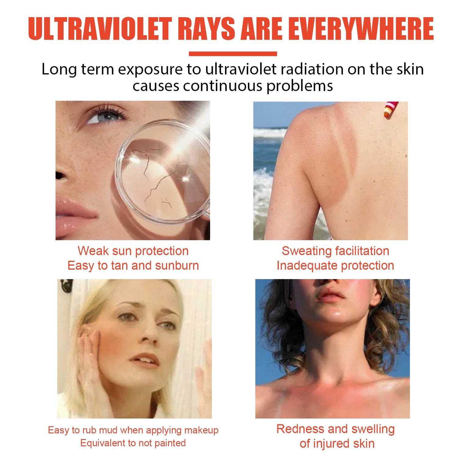Protective Cream, Summer Outdoor UV Protection Refreshing Moisturizing Protective Cream