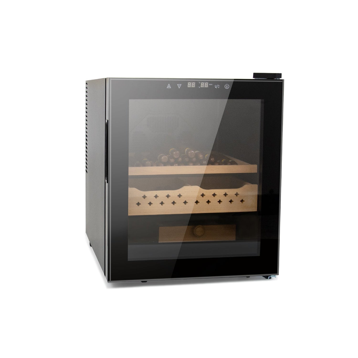 50L Cigar Humidors with 3-IN-1 Cooling, Heating &amp; Humidity Control, 250 Counts Capacity Cigar Humidor Humidifiers with Constant Temperature Controller