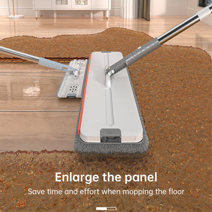 A 33cm Home Floor Cleaning Set: Hand Free Flat Mop &amp; Bucket, 360° Rotating, Washable Microfiber, Lazy Cleaning Tool.