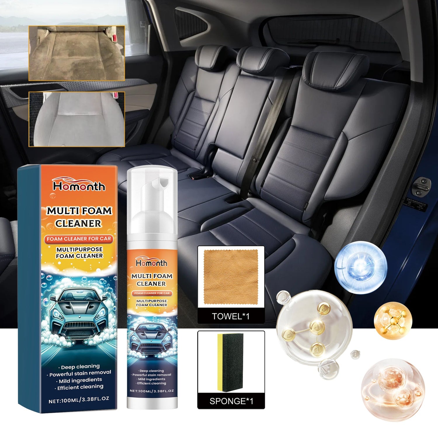 Car Seat Fabric Foam Cleaner