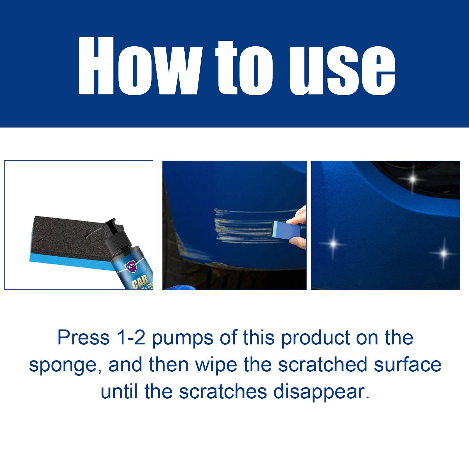 Car Scratch &amp; Swirl Remover, Car Polishing Scratch Repair Paint Curing Renovation Touch-Up Detailer