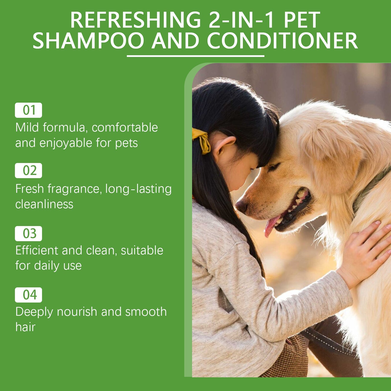 Pet Wash &amp; Care 2-In-1 Dog &amp; Cat Stay Fragrant Body Wash Pet Hair Cleaning Body Wash