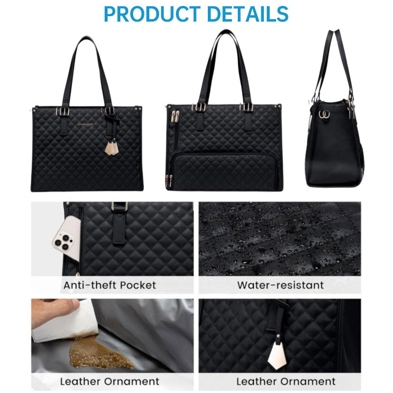 2-in-1 Travel Tote: Laptop &amp; Insulated Lunch Bag. Ideal for Business, Work, Nursing, Office, College, Casual Use