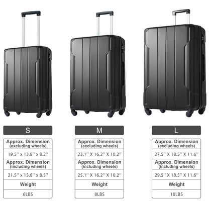 Hardshell Luggage Spinner Suitcase with TSA Lock Lightweight Expandable 24&