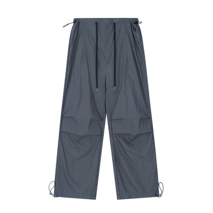 Wrinkled Casual Straight Cargo Pants Men&