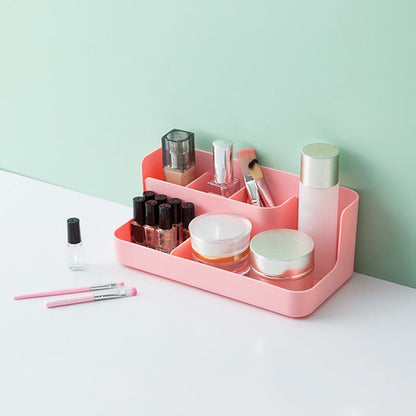 1pc Desktop Sundries Finishing Container Cosmetic Storage Partition Box Makeup Holder Stand Toiletries Plastic Case Organizer