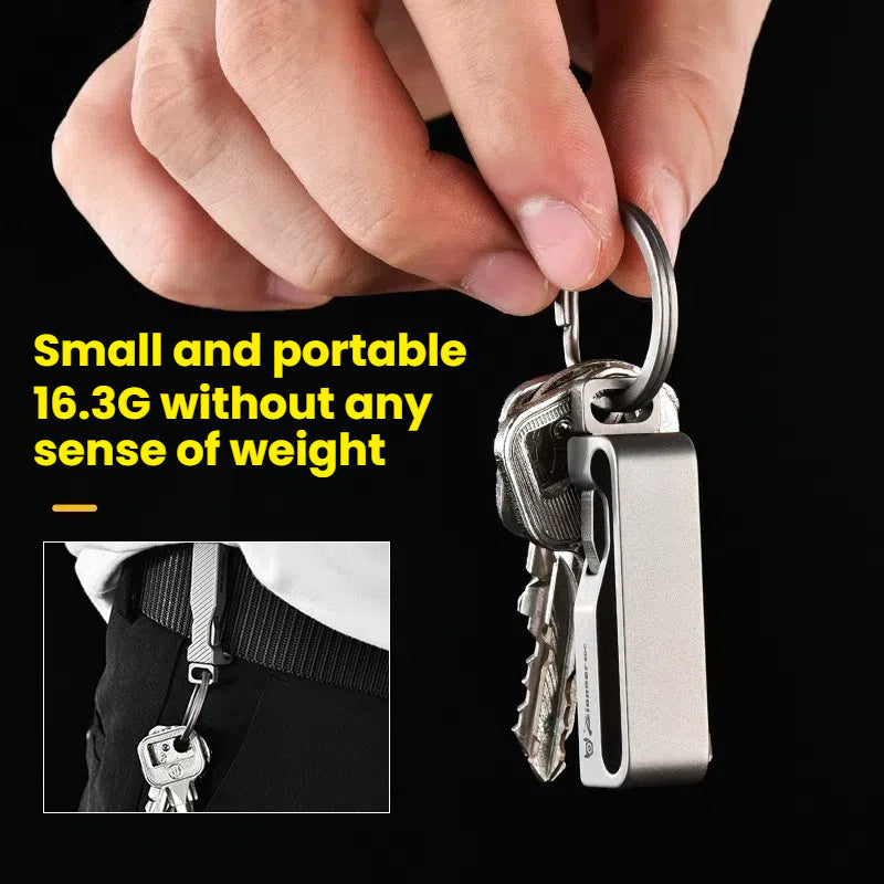 Titanium Waist Belt Buckle &amp; Keychain. Portable EDC Outdoor Tool