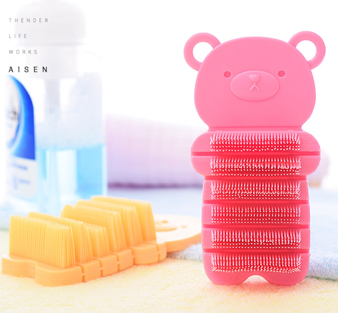 Cartoon hand washing brush baby and children&
