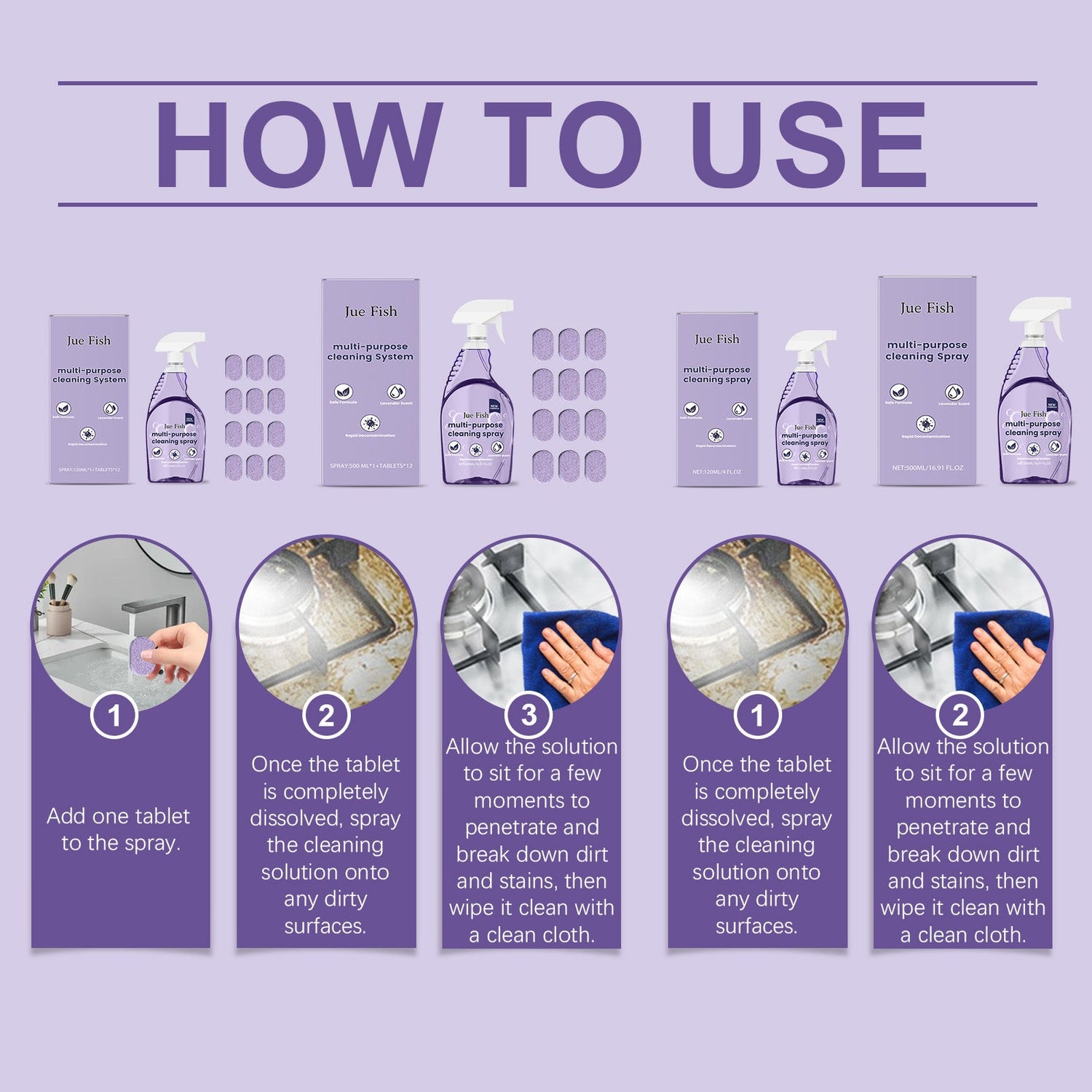 Multi-Purpose Cleaner Easily Cleans Grease Stains On Cooktops And Utensils