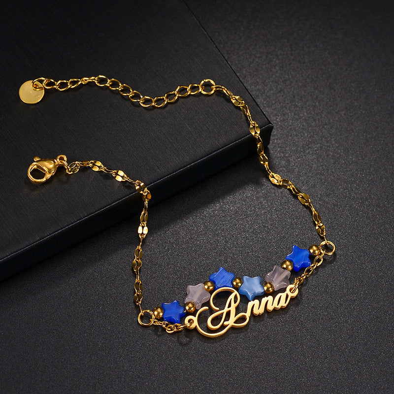 DIY letter bracelet personality cat&