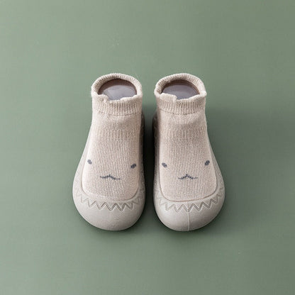 Baby Floor Shoes and Socks Autumn and Winter New Rubber Sole Lightweight Neonatal Soft Sole Walking Shoes Children&