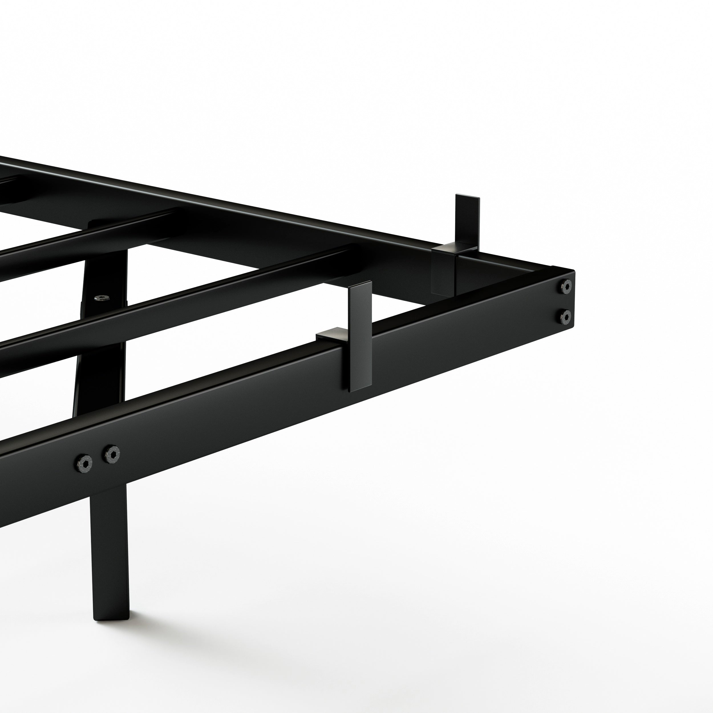 Floating Bed Frame King Size with LED Lights ＆ charging station, Metal Platform Queen Bed, 79.9&
