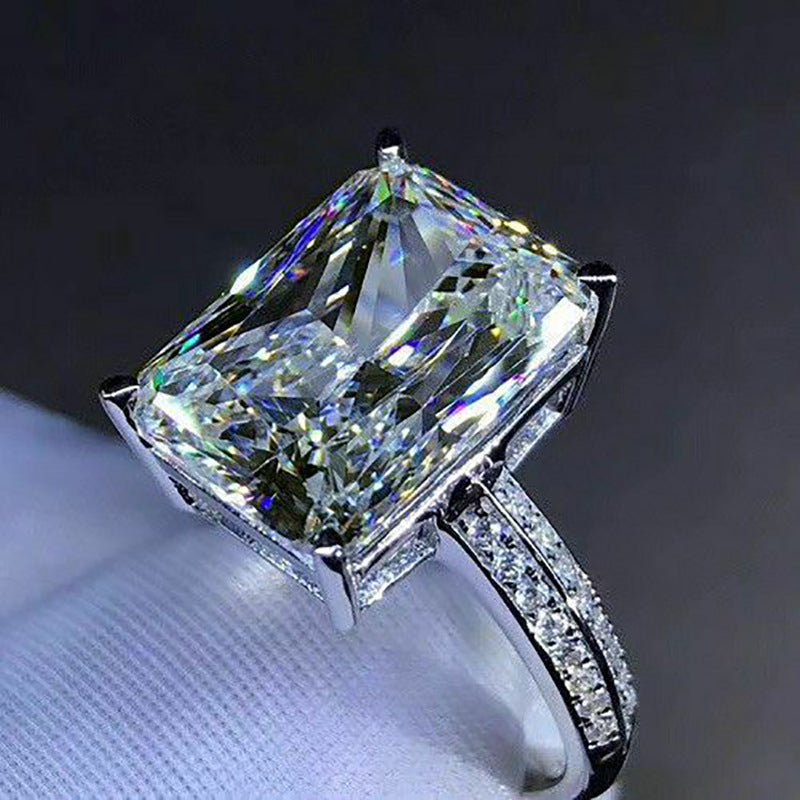 Explosive new style set with oversized zircon rings, simple women&