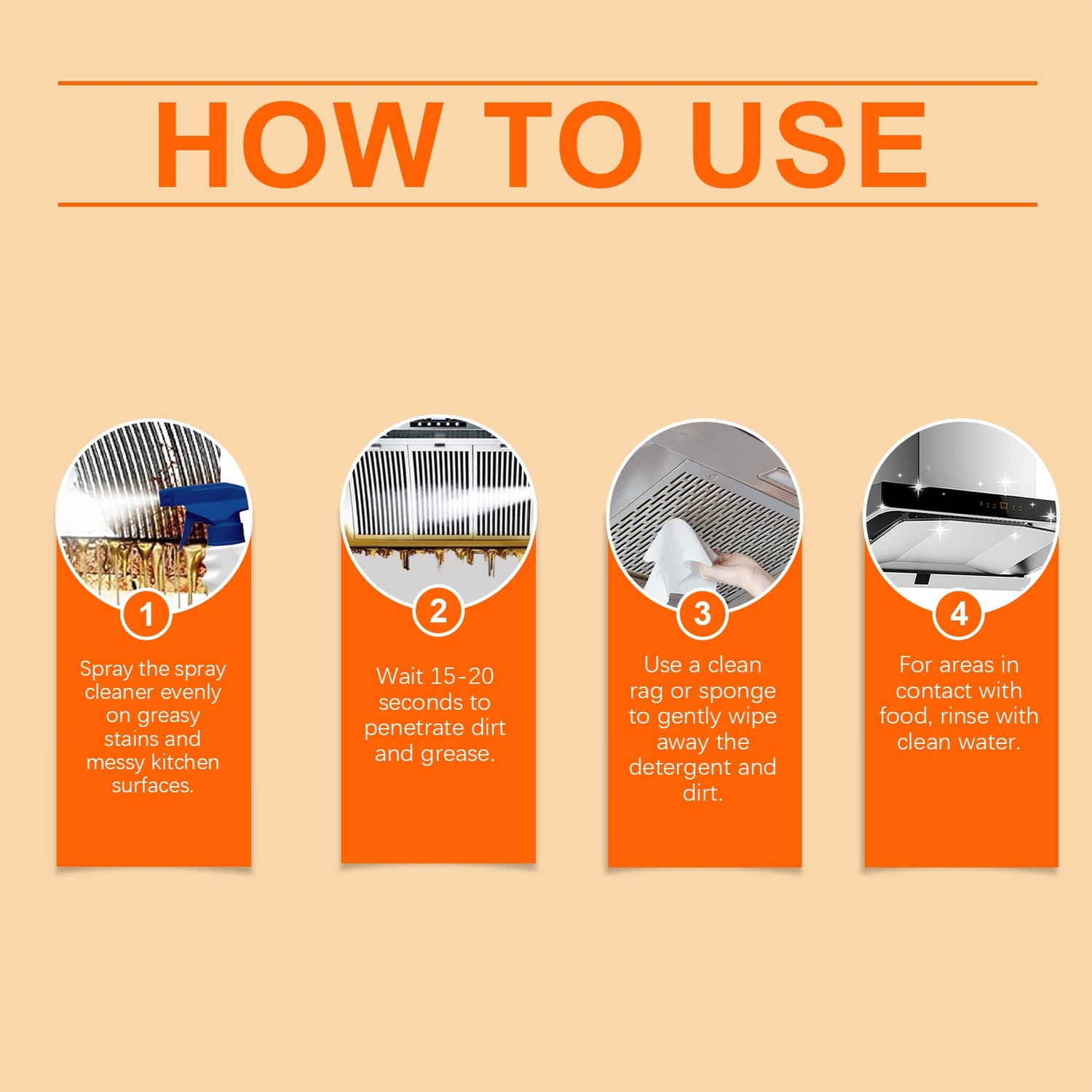 Kitchen Hood Oil Removal Spray