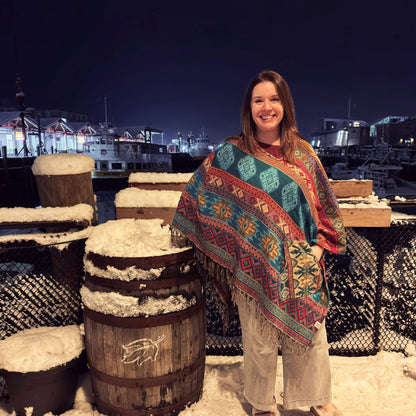 Nanda Hooded Poncho
