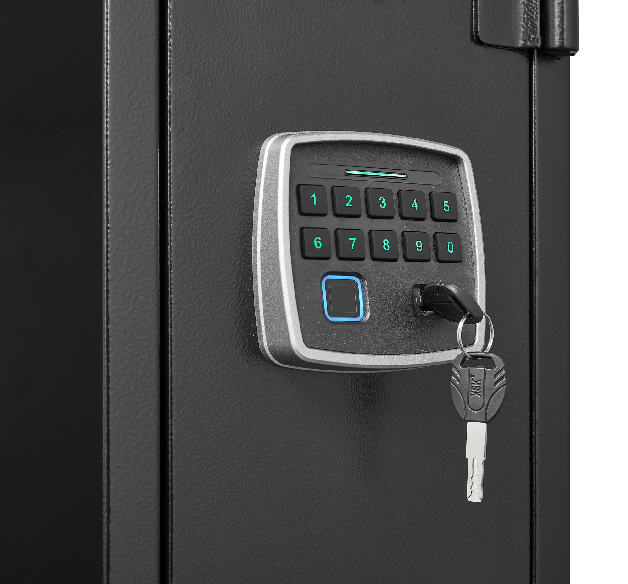5 gun safes with 3 pistol pockets, quick access biometric adjustable heavy-duty gun rack mounted gun safes