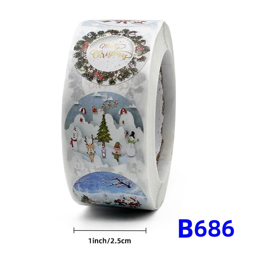 Christmas gift stickers decorative sealing sticker Merry Christmas Reward Self-adhesive labels Children&