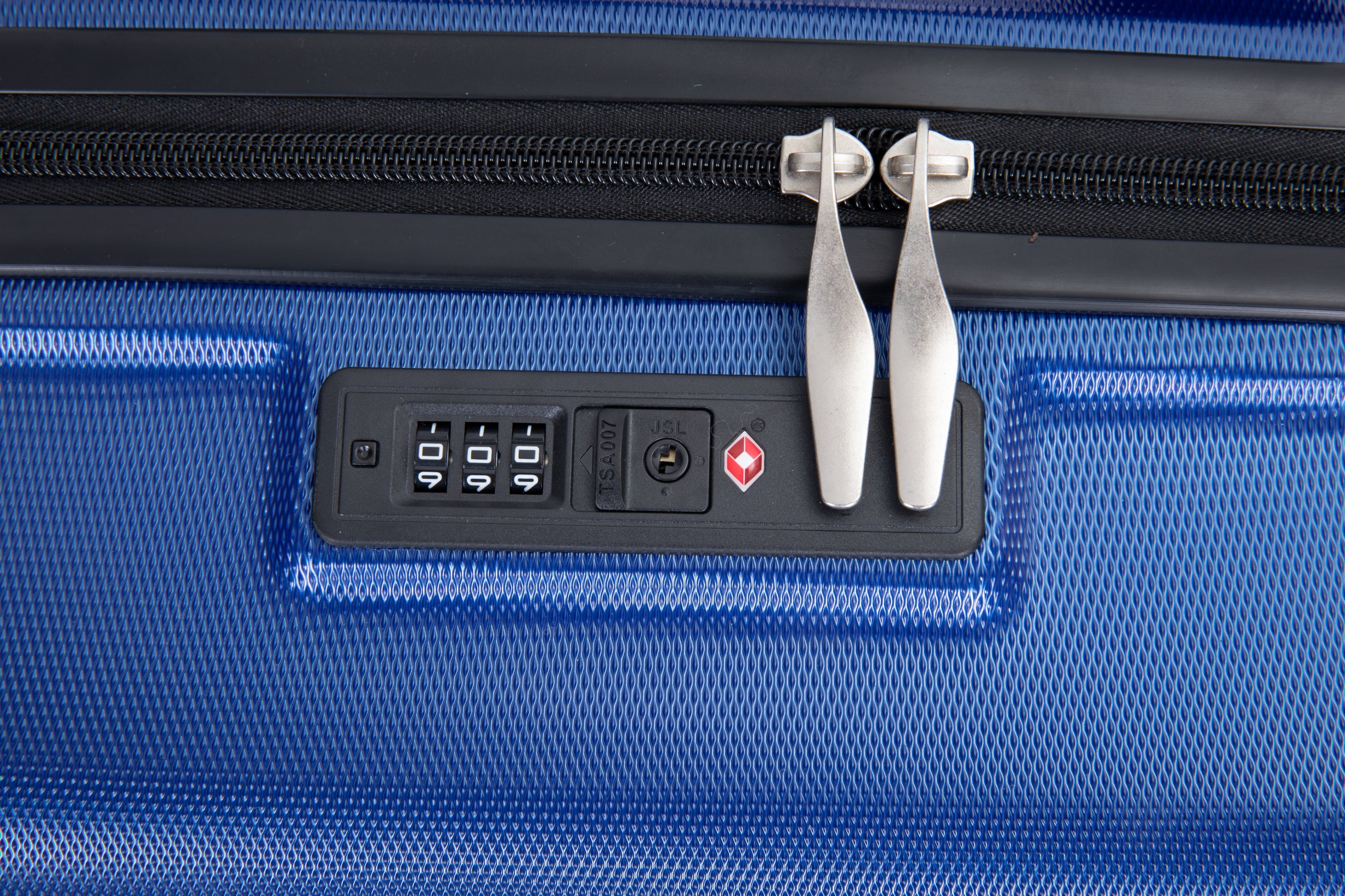 3 Piece Luggage Sets PC Lightweight &amp; Durable Expandable Suitcase with Two Hooks, Spinner Wheels, TSA Lock, (21/25/29) Dark Blue