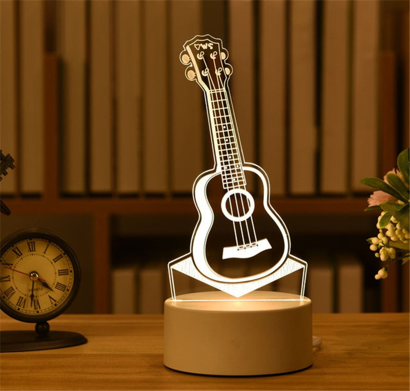 3D Night Light LED Table Light Creative Gift Bedhead Light Small Gift Valentine&