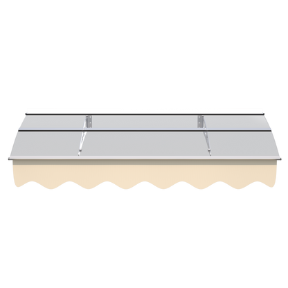 5934W Series Door Window Awning Canopy W59"xD34" Made of 0.137Inch /3.5mm Thick Virtually Crystal Solid Polycarbonate Sheet
