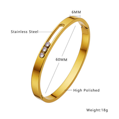 European and American titanium steel buckle women&