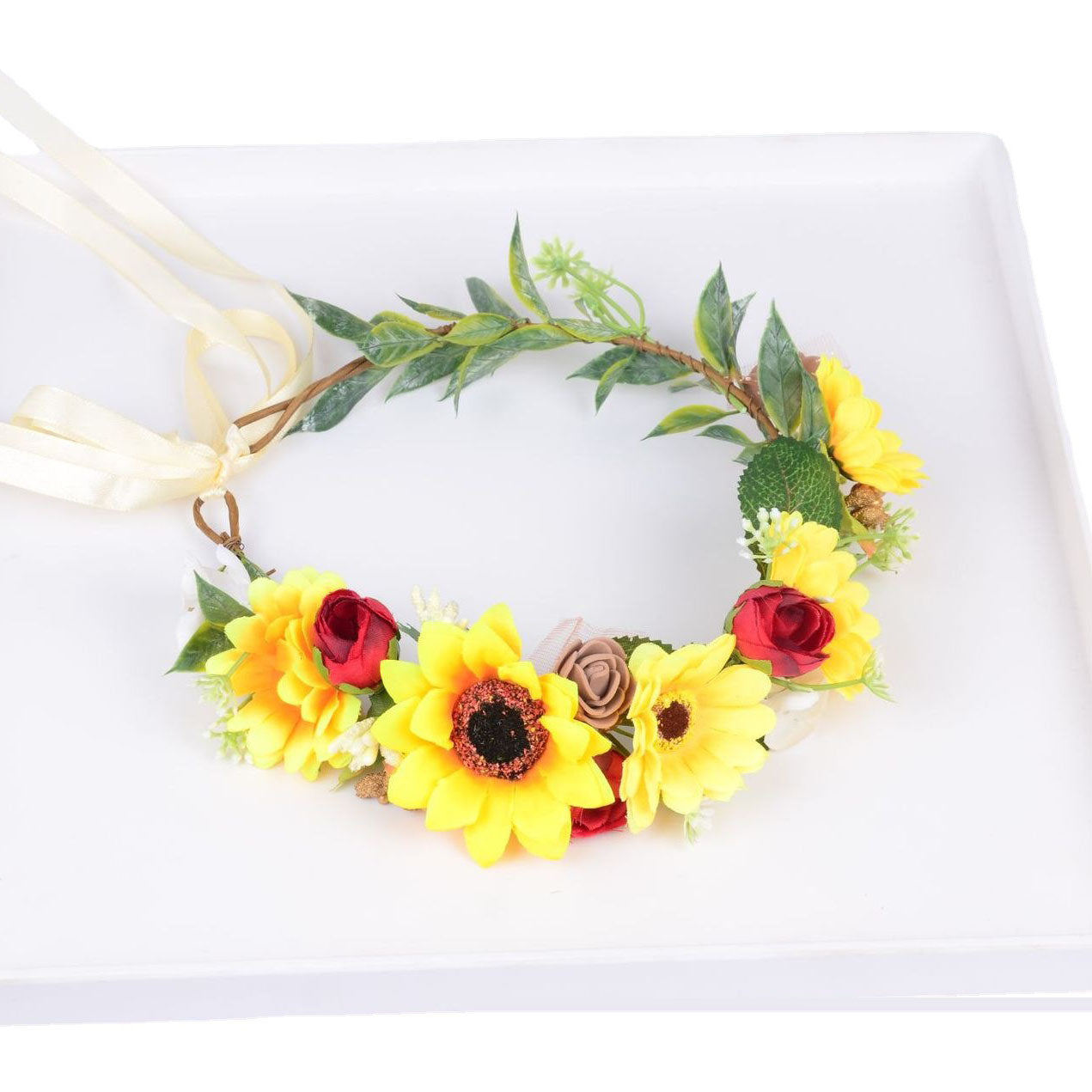 Korean style flower garland headwear sunflower children&