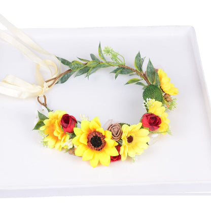 Korean style flower garland headwear sunflower children&