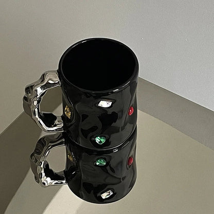 Luxury Cup Make Undefined Cup Gem Cup Spice Girl Style Gem Mug Ceramic Water Cup Small Original Coffee Mug Cup for Lovers