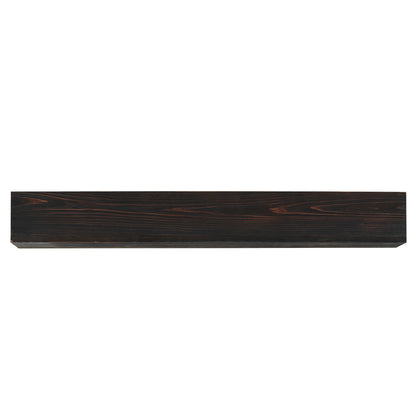 72" Rustic Wood Fireplace Mantel,Wall-Mounted &amp; Floating Shelf for Home Decor Espresso